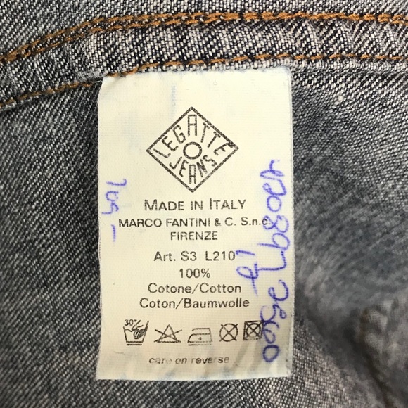 Legatte Embroidered Denim Jean Jacket Made n Italy - Picture 8 of 8